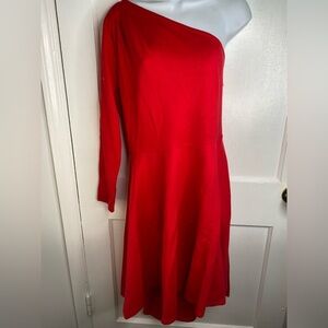 Sarin Mathews NWT Elegant Red One-Shoulder Dress